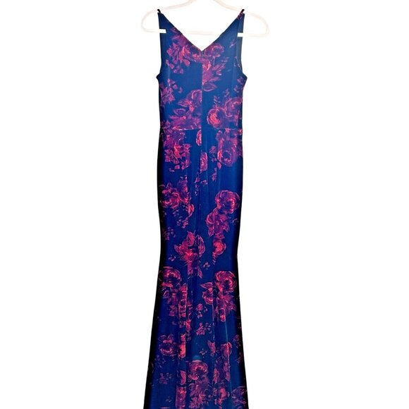 Xscape Whimsigoth Dress Purple 8 Burnout Velvet Purple Vamp Maxi Fairy Mermaid - Picture 1 of 13